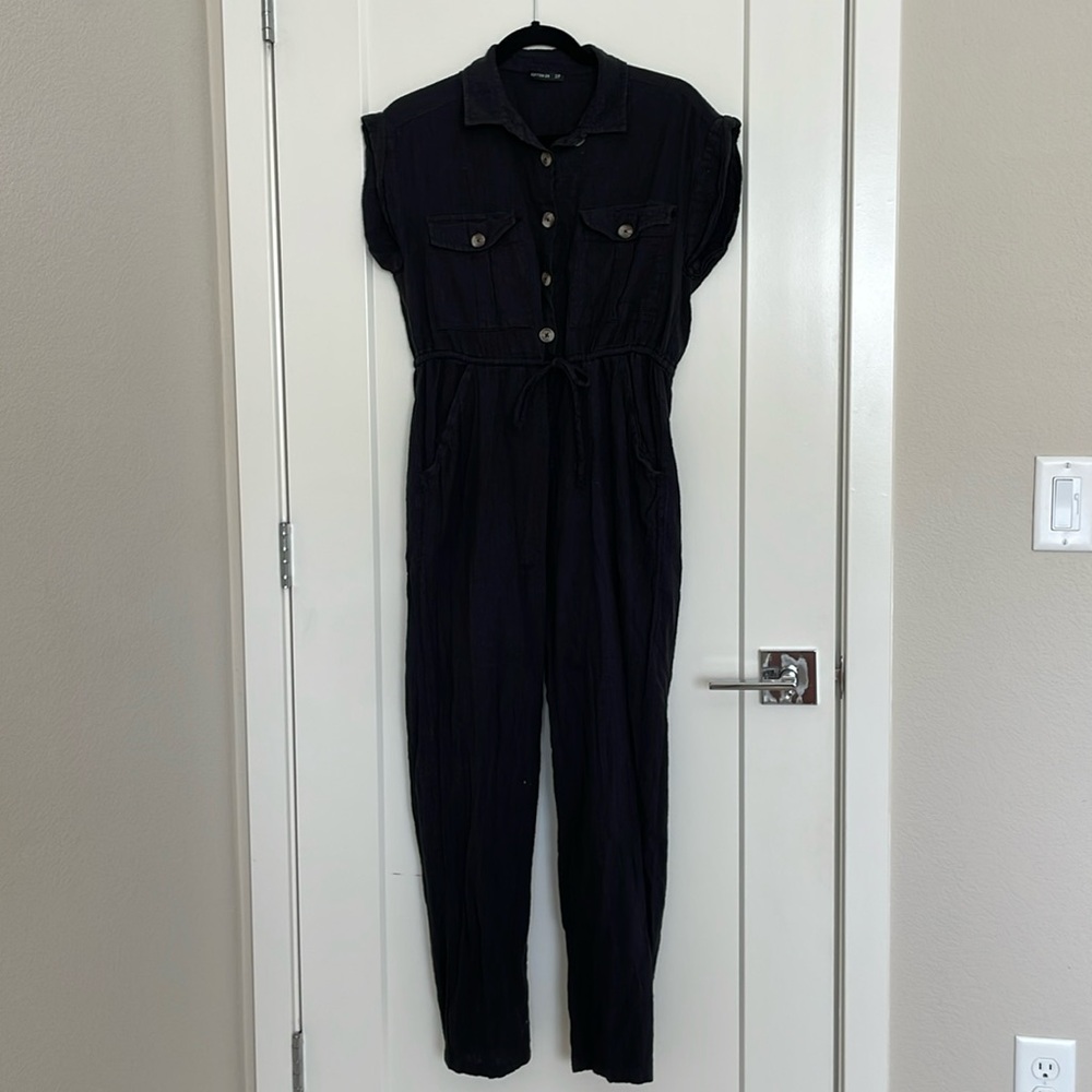 Cotton On: Linen Black Jumpsuit